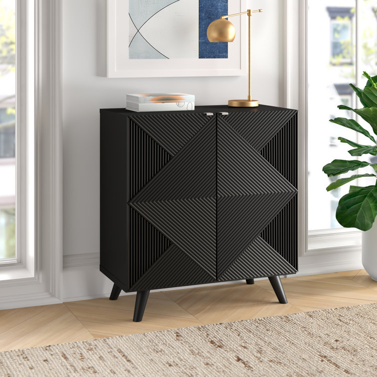 Geometric store accent cabinet